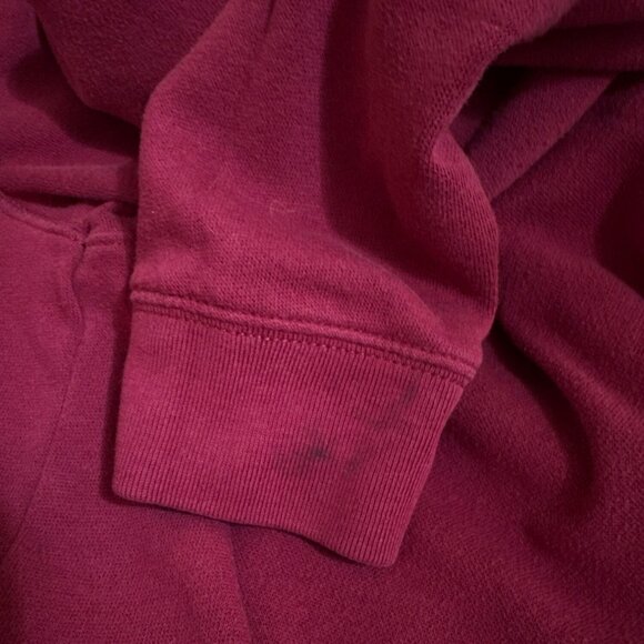 Abercrombie & Fitch Maroon Red Graphic Sweatshirt Ninety Two Womens Size M FLAWS - Picture 6 of 15